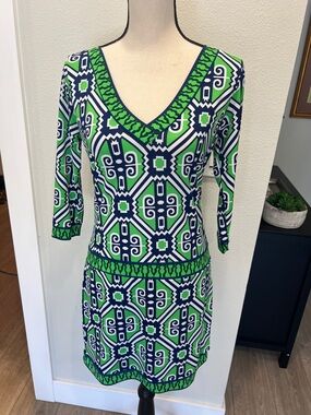 Macbeth Collection by Margaret Josephs Drop Waist Dress Sz XS